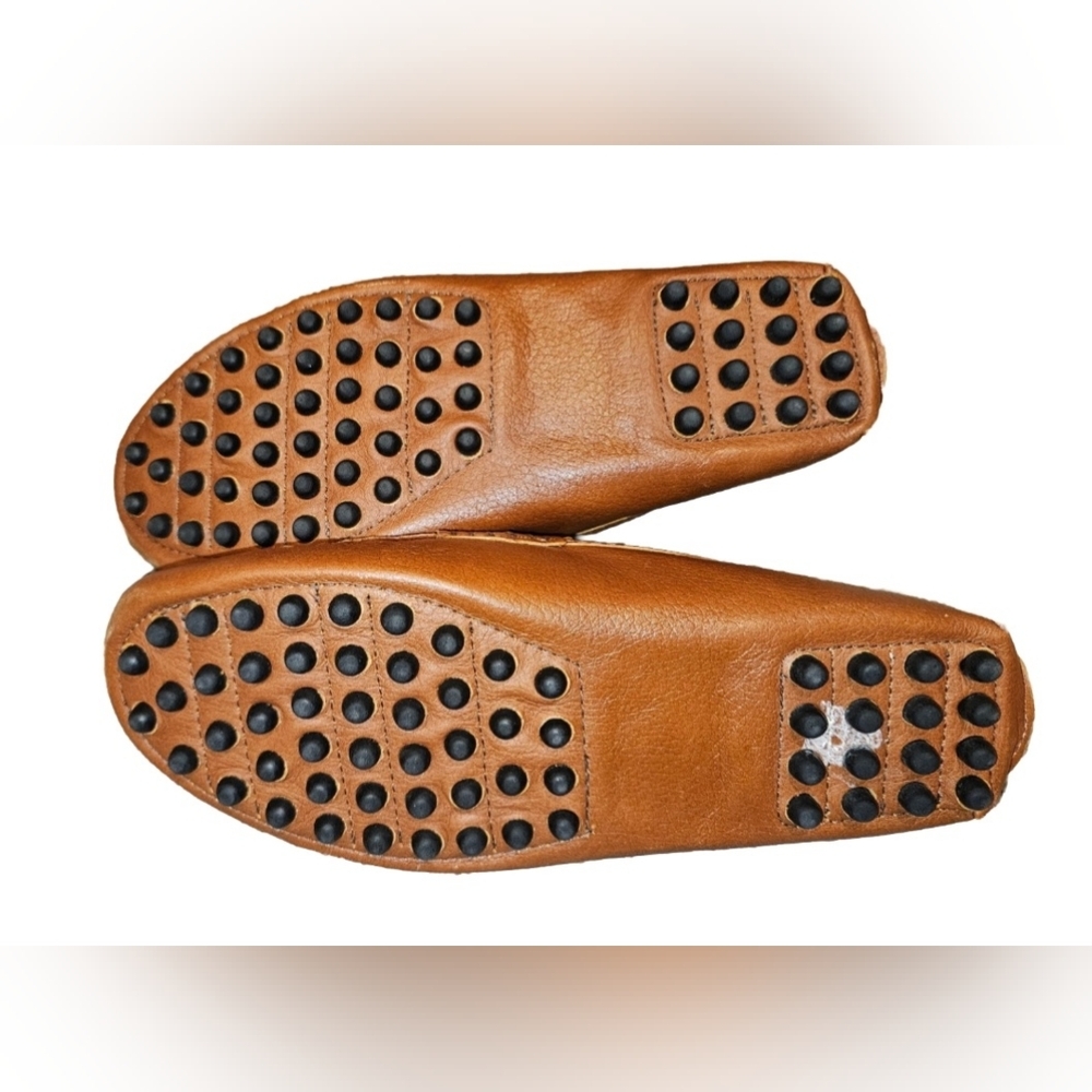 Saks Fifth Avenue Cognac Leather Bit Loafers - Picture 5 of 6